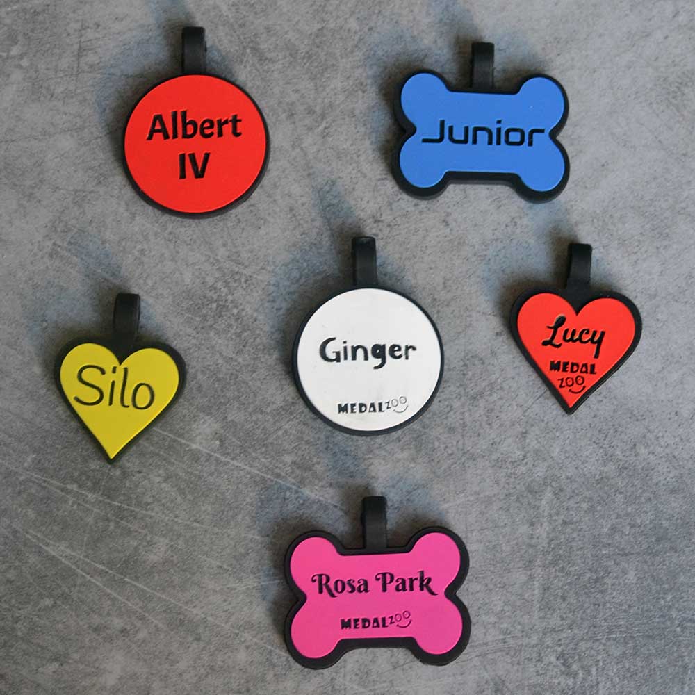 Høj kvalitet og modstandsdygtig silikone hundetegn