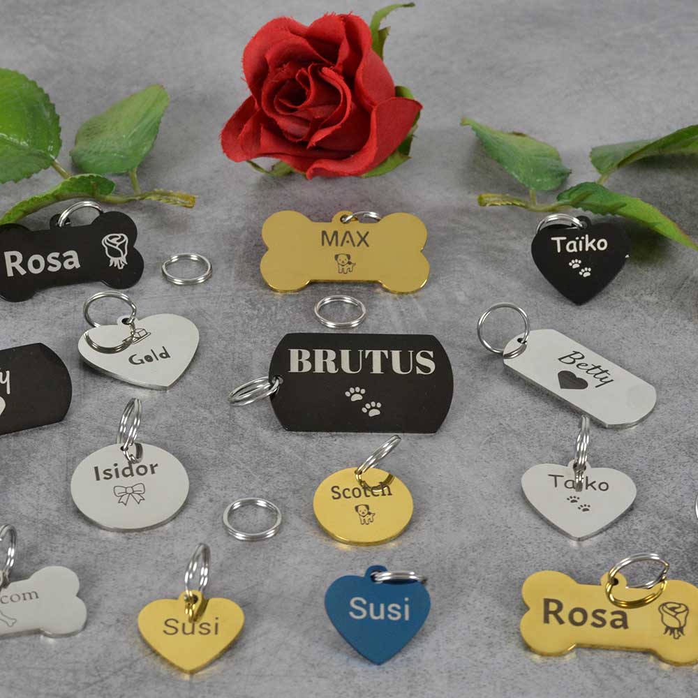 Hundetegn i rustfrit stål