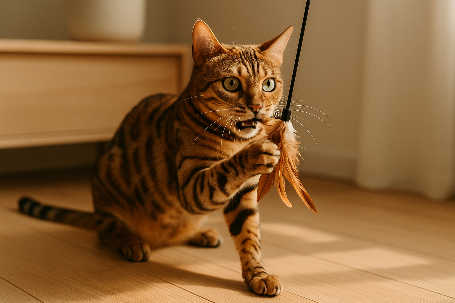 Bengalkat: Stimulering og leg for en aktiv kat